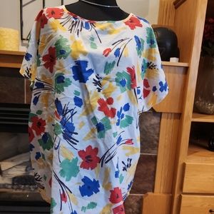 Alicia PULL OVER Vintage Painting Shirts Lot Puff Sleeve SIZE XLARGE.